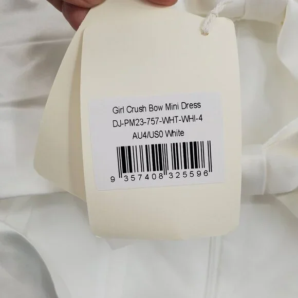 Peppermayo Girl Crush Bow Mini Dress Women Size 0 NWT Strapless Cutout - Picture 5 of 10